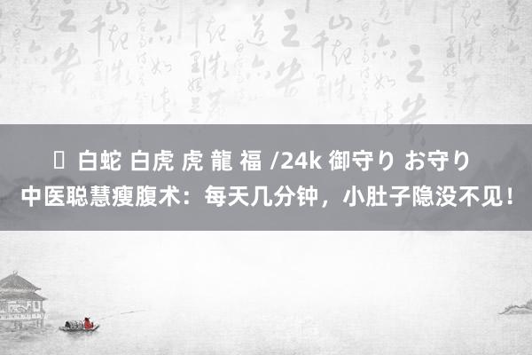 ✨白蛇 白虎 虎 龍 福 /24k 御守り お守り 中医聪慧瘦腹术：每天几分钟，小肚子隐没不见！