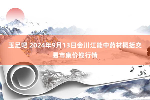 玉足吧 2024年9月13日会川江能中药材概括交易市集价钱行情