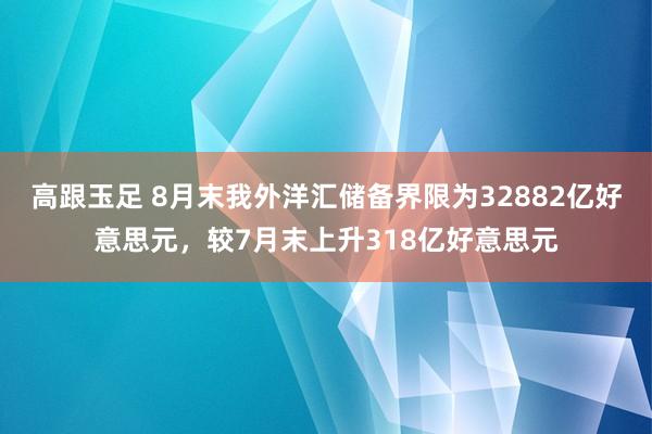 高跟玉足 8月末我外洋汇储备界限为32882亿好意思元，较7月末上升318亿好意思元