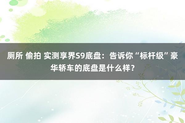 厕所 偷拍 实测享界S9底盘：告诉你“标杆级”豪华轿车的底盘是什么样？