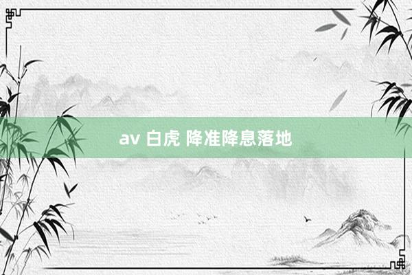 av 白虎 降准降息落地