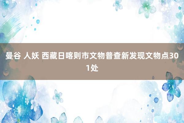 曼谷 人妖 西藏日喀则市文物普查新发现文物点301处