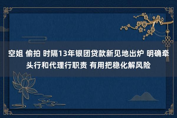 空姐 偷拍 时隔13年银团贷款新见地出炉 明确牵头行和代理行职责 有用把稳化解风险