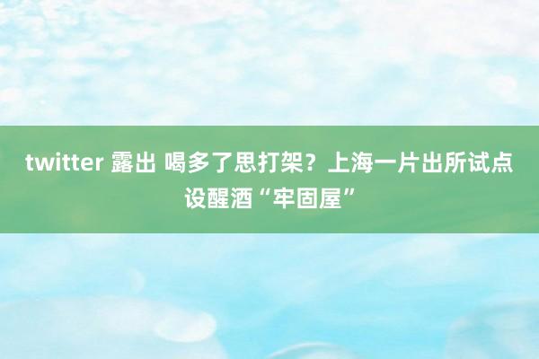 twitter 露出 喝多了思打架？上海一片出所试点设醒酒“牢固屋”