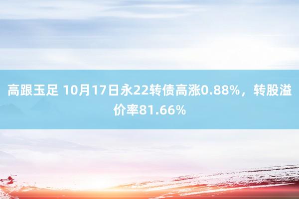 高跟玉足 10月17日永22转债高涨0.88%，转股溢价率81.66%