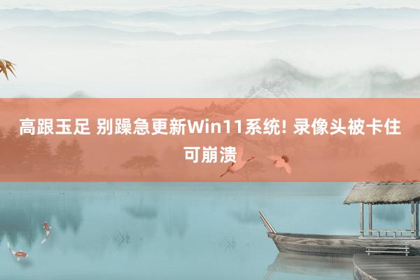 高跟玉足 别躁急更新Win11系统! 录像头被卡住可崩溃