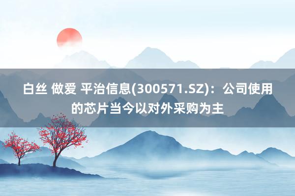 白丝 做爱 平治信息(300571.SZ)：公司使用的芯片当今以对外采购为主