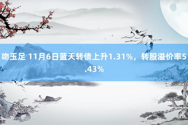 吻玉足 11月6日蓝天转债上升1.31%，转股溢价率5.43%