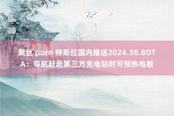 黑丝 porn 特斯拉国内推送2024.38.8OTA：导航赶赴第三方充电站时可预热电板