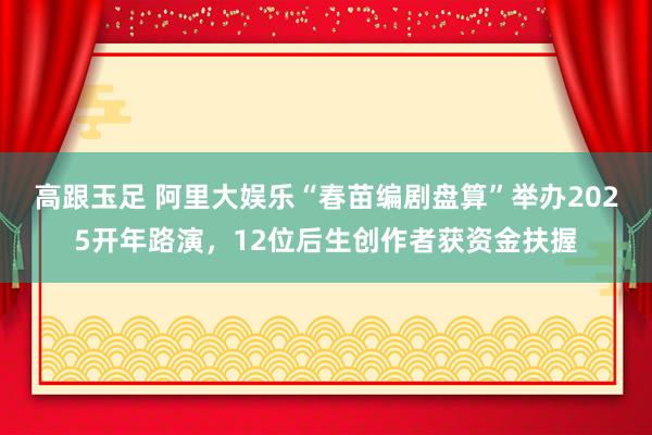 高跟玉足 阿里大娱乐“春苗编剧盘算”举办2025开年路演，12位后生创作者获资金扶握